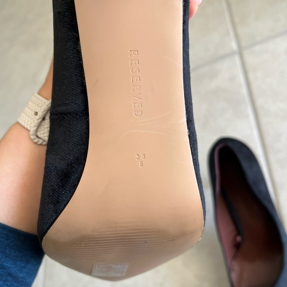 Reserved women’s black heel pumps size 38 eur/ 7.5 US jewels mother of the bride - Picture 6 of 6